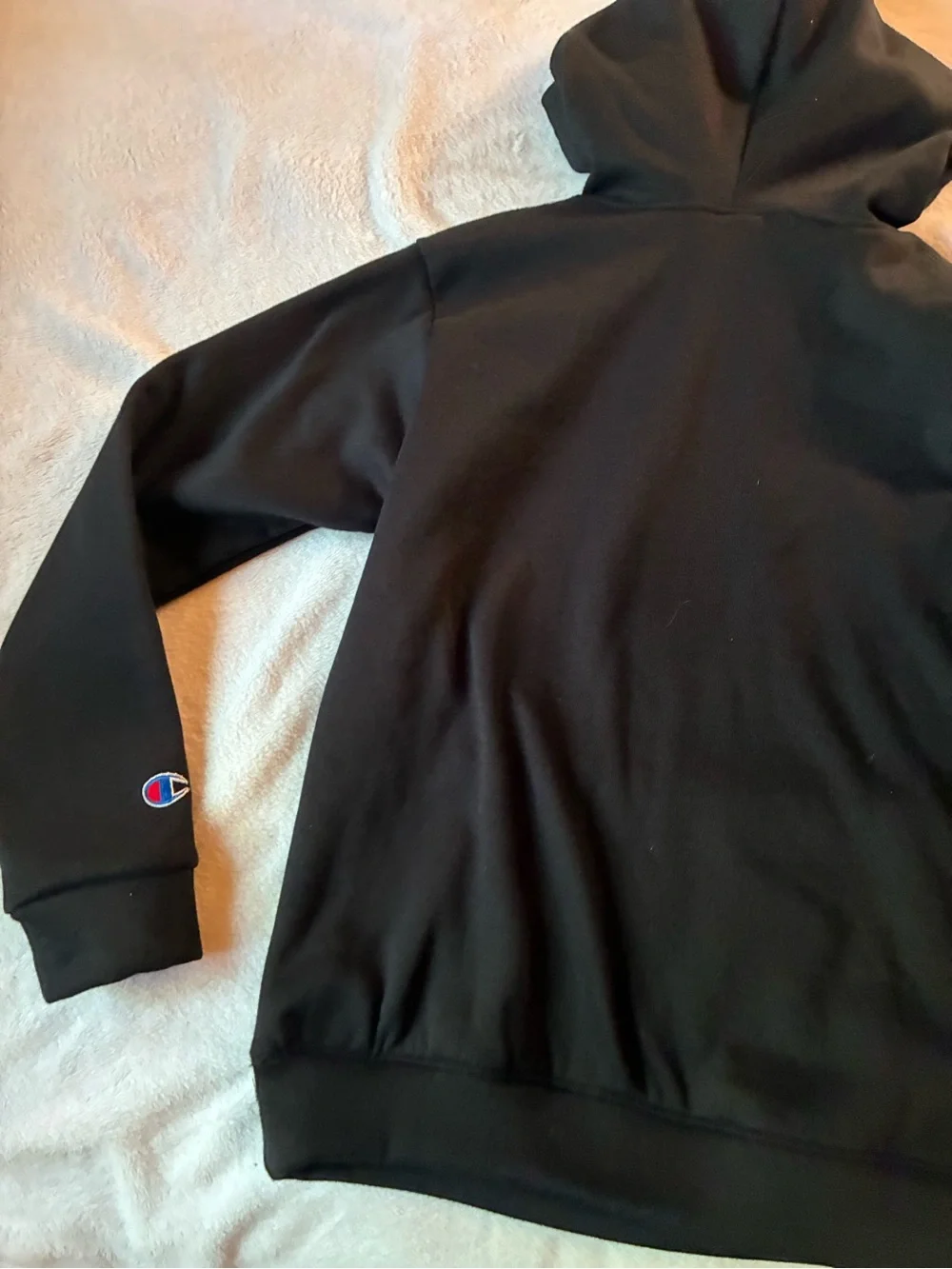 Champion Women’s Black Hoodie Rainbow Logo Size Medium